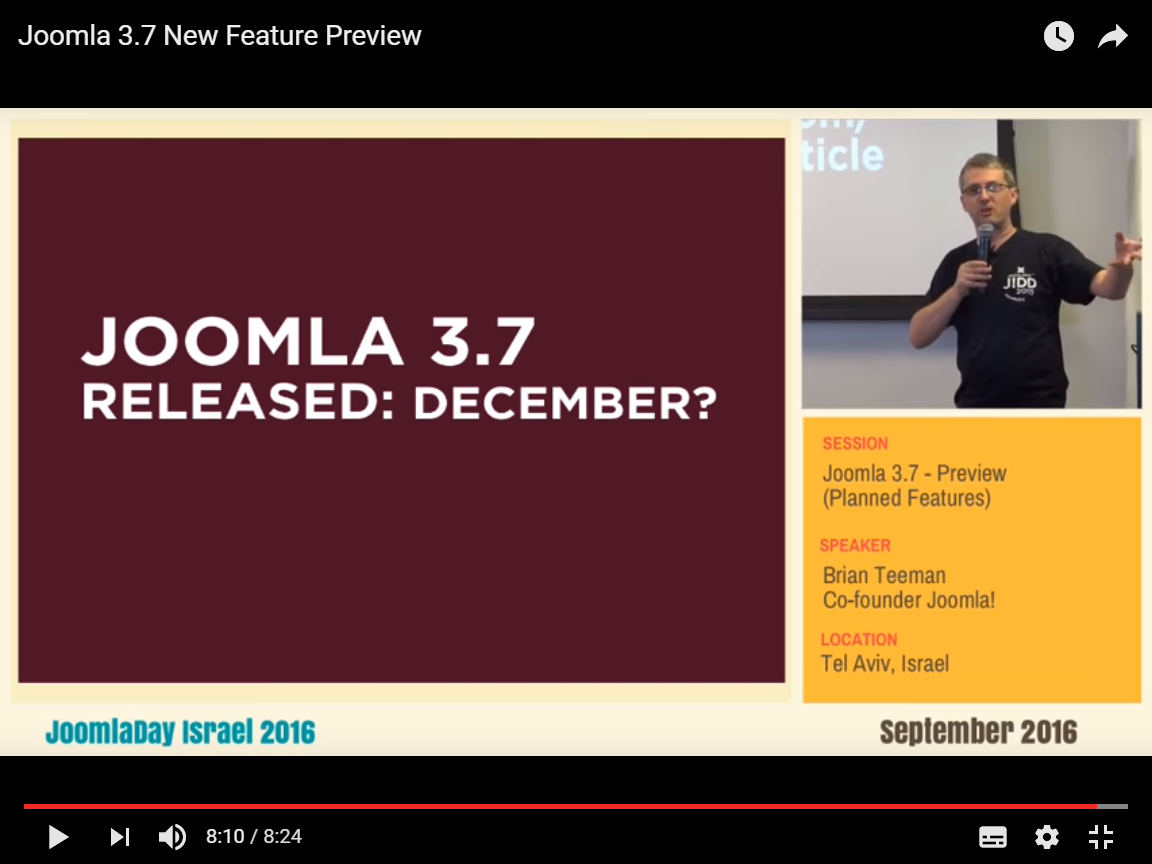 Joomla 3.7 prévu pour décembre 2016 !